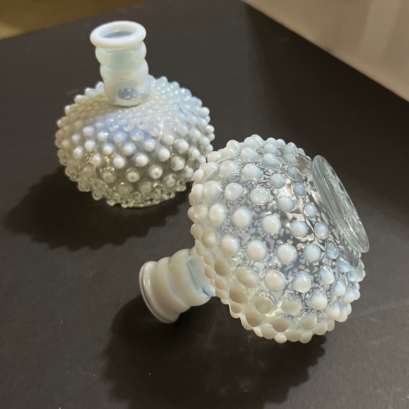 Vintage Fenton for Wrisley French Opalescent Glass Cologne Perfume Bottles - Picture 4 of 5